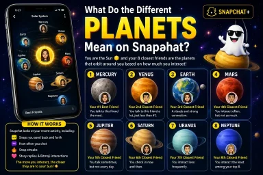 What is the meaning of different planets on snapchat